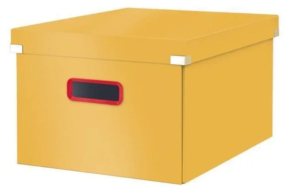 Cenově Výhodný Úložná krabice Cosy Click&Store, žlutá, vel. L, LEITZ 53490019