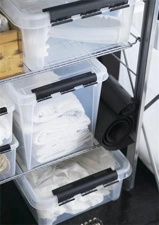 Výhodná Nabídka Úložný box Classic 24, průhledný, plast, 21 l, černé úchytky, SMARTSTORE 3494070