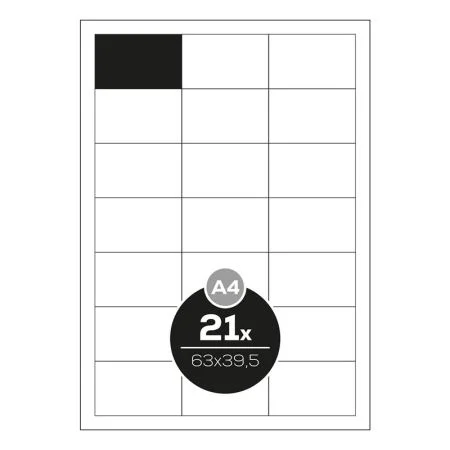 Etikety PRINT A4 / 100 ks, 63x39,5 - 21 etiket, bílé Oblíbený