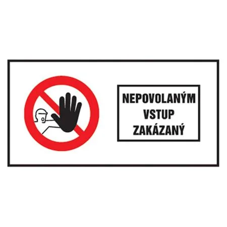 Etikety Info - Nepovolaným vstup zakázán 262x131 mm Přímo Od Výrobce