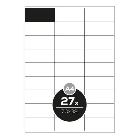 Must-Have Etikety Top Stick A4/100 ks, 70x32 mm - 27 etiket, bílé