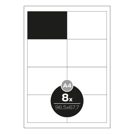 Etikety Top Stick A4/100 ks, 96,5x67,7 mm - 8 etiket, bílé Autentický