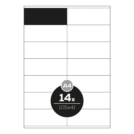 Finální Výprodej Etikety Top Stick A4/100 ks, 105x41 mm - 14 etiket, bílé