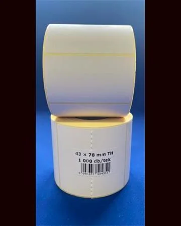 Etiketa, bílá, termo, 43 x 78 mm, 1000 etiket/role Speciální Cena