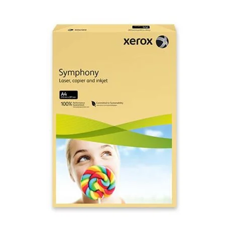 Kancelářský papír barevný A4 160 g XEROX "Symphony" máslový (střední) Rychlé Dodání