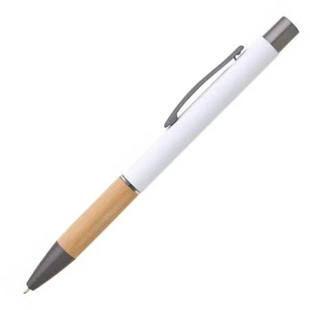 Akční Cena Kuličkové pero DORIO SOFT bambus/kov, hrot 0,5 mm - bílá