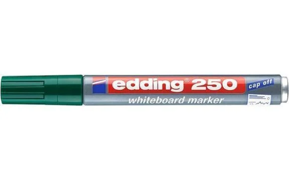 Popisovač na bílou tabuli a flipchart 250, zelená, 1-3mm, kuželový hrot, EDDING Sezónní Sleva