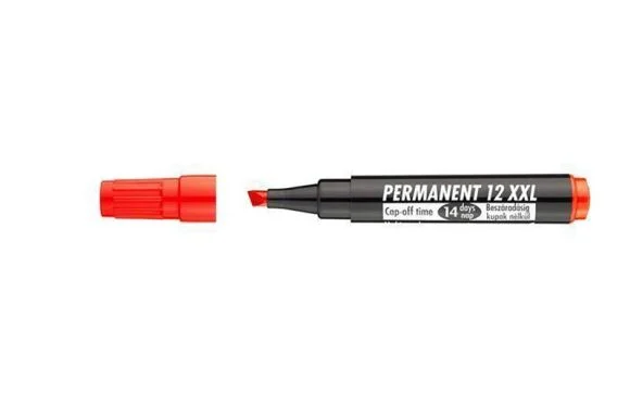Výprodej Permanentní popisovač Permanent 12 XXL, červená, 1-4mm, klínový hrot, ICO