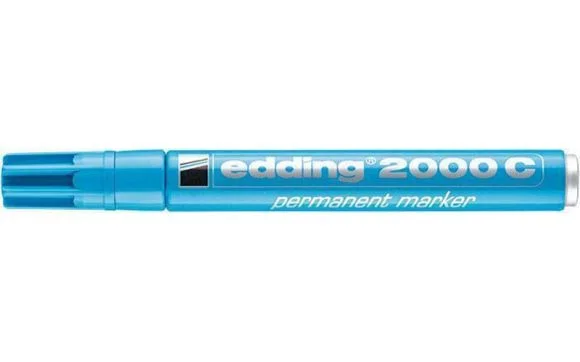 Autentický Permanentní popisovač 2000, sv.modrá, 1,5-3mm, kuželový hrot, EDDING
