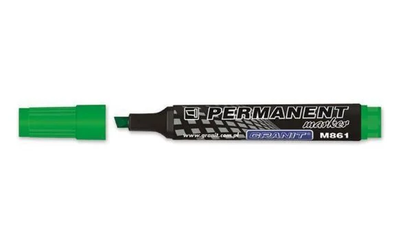 Permanentní popisovač M861, zelená, klínový hrot, 1 - 5 mm, GRANIT Autentický