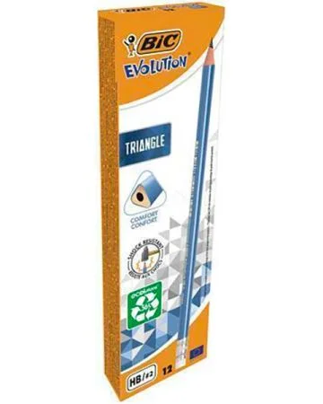 Ihned K Objednání Grafitová tužka s gumou Evolution Triangle, HB, trojúhelníkový tvar, BIC 964849