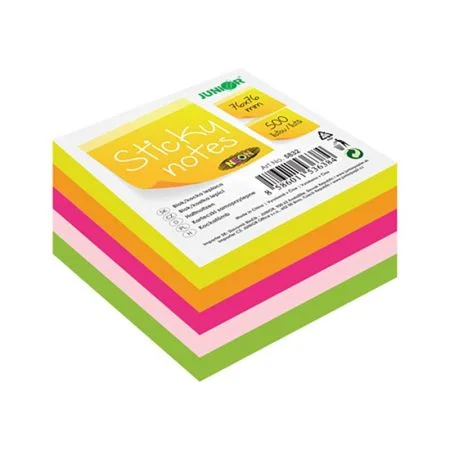 Zlevněný Blok/kostka samolepicí Sticky Notes - Neon 76x76 mm/500 l.