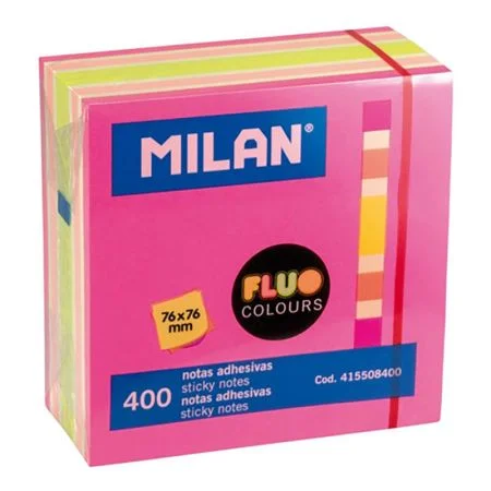 Ihned K Objednání Blok lep MILAN Fluo colours 76 x 76 mm 400 l. - růžové