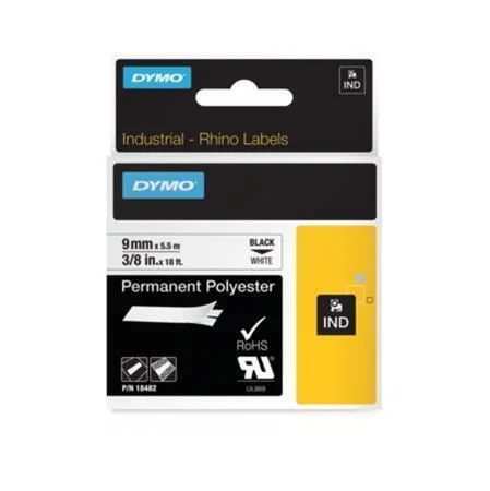 Objednat Nyní Páska, polyester, 9 mm x 5,5 m, DYMO Rhino, bílá-čená