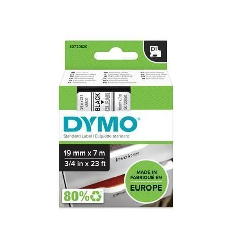 Páska D1, průhledná-černá, 19 mm x 7 m, DYMO Cenový Hit