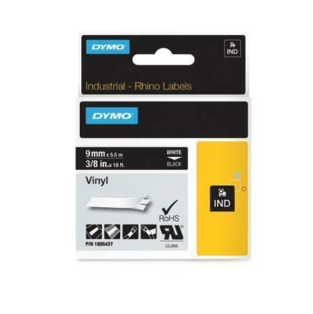 Štítek Rhino, bílá-černá, 9 mm x 5,5 mm, DYMO 1805437 Poslední Šance
