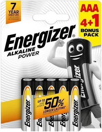 Akce Baterie Alkaline Power, AAA, 4+1 ks, ENERGIZER EPAAAB4+1 ,balení 5 ks