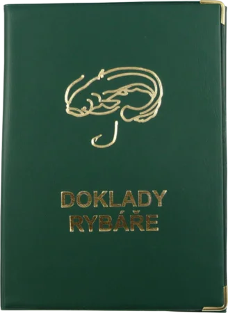 Oblíbený pouzdro na rybářské doklady zelené
