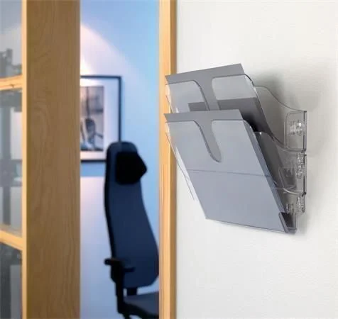 Držák na katalogy FLEXIPLUS 2, transparentní, na zeď, A4, na šířku, DURABLE Cenově Výhodný