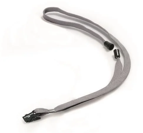 Šňůrka na krk, šedá, s klipem, DURABLE 811910 ,balení 10 ks Nejlepší Volba