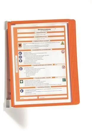 Prezentační kapsa VARIO® WALL 5, oranžová, nástěnná, 5 kapes, DURABLE Finální Výprodej