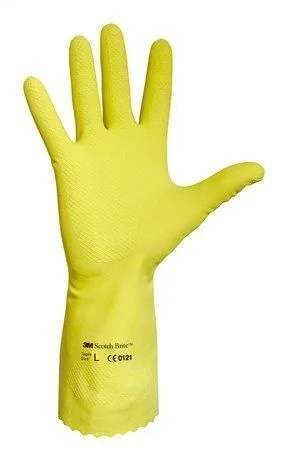 Pracovní rukavice, latex, velikost 7, žluté ,balení 10 ks Autentický