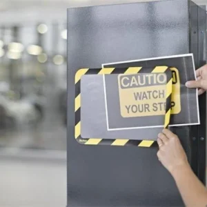 Akce Magnetický obal Magneto Safety, červená-bílá, samolepící, A4, DJOIS ,balení 2 ks