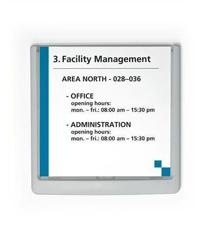 Nejprodávanější Informační tabulka CLICK SIGN, bílá, 149 x 148,5 mm, DURABLE 486202