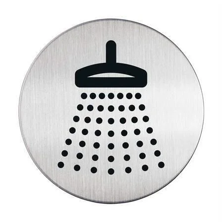 Horká Nabídka Piktogram Sprcha, samolepicí, nerez, DURABLE 493823