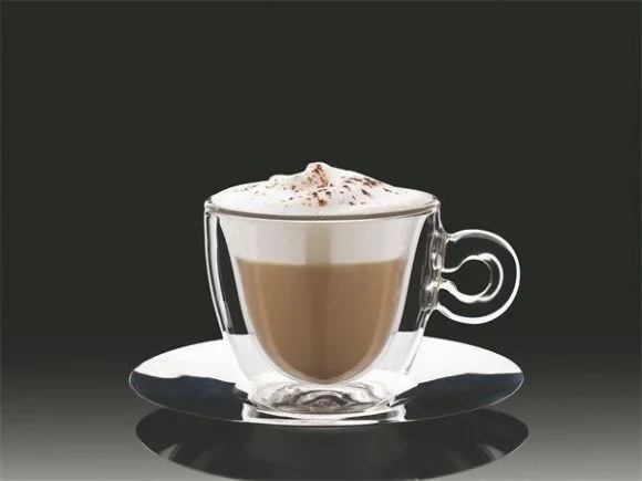 Hrnek espresso s nerezovým podšálkem Thermo, 16,5 cl, dvoustěnný ,balení 2 ks Expresní Doručení
