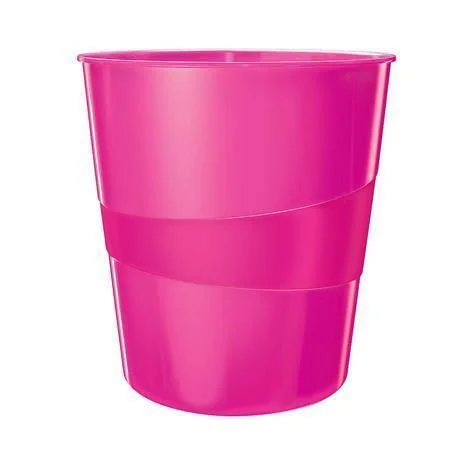 Odpadkový koš Wow, metalická růžová, 15 l, LEITZ Vysoce Kvalitní