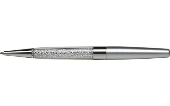 Expresní Doručení Kuličkové pero SWAROVSKI® Crystals, stříbrná, bílé krystaly ve spodní části pera, ART CRYSTELLA® 180