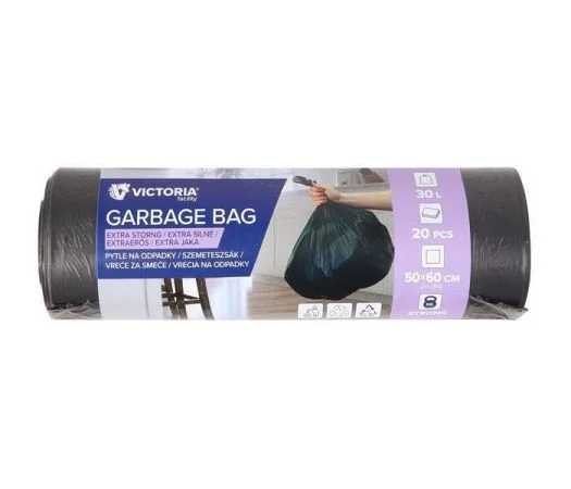 Pytle na odpadky, 30 l, 20 ks, extra silné, VICTORIA FACILITY Vysoce Kvalitní