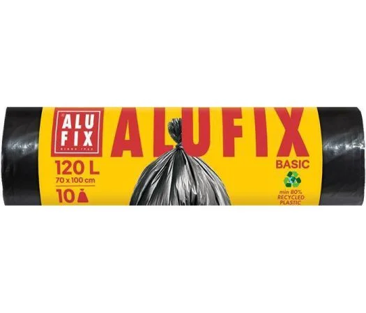 Pytle na odpadky Economy, černá, 120 l, 10 ks, ALUFIX XMS12010ECONNEW ,balení 10 ks Rychlé Dodání