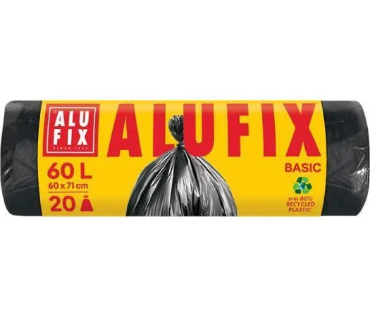 Pytle na odpadky Economy, černá, 60 l, 20 ks, ALUFIX XMS6020ECONNEW ,balení 20 ks Nakupujte Hned