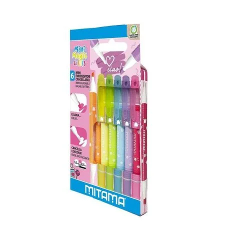 Zvýrazňovače sada Magic Colors, dvojitý hrot, vymazatelné, 6ks, MITAMA 62573 ,balení 6 ks Vrácení Zdarma