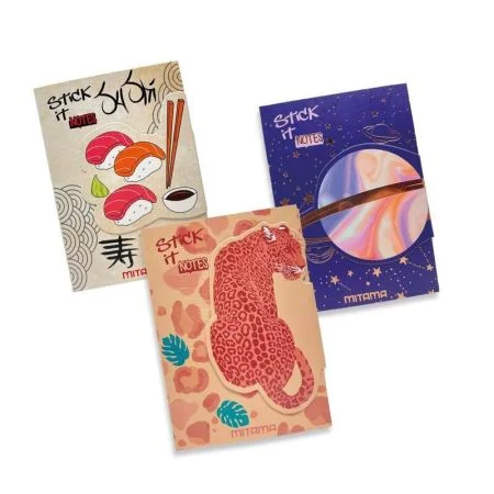 Víkendová Akce Samolepicí bločky Sushi, mix velikostí a barev, MITAMA 62979-90180 ,balení 250 ks