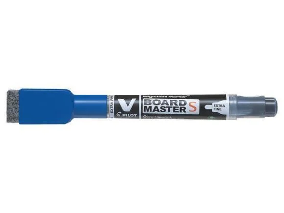 Popisovač na bílou tabuli V-Board Master S, modrá, 1,3 mm, EF, s houbičkou, PILOT WBME-VS-EF-L-BG Aktuální