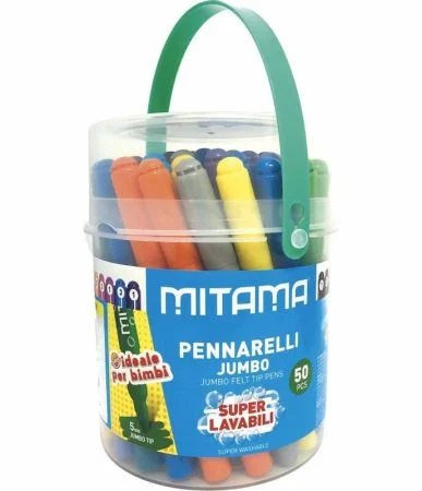 Fixy JUMBO, sada, 50 ks, omyvatelné, 5 mm, kulaté, MITAMA 62875 ,balení 50 ks Pouze Dnes