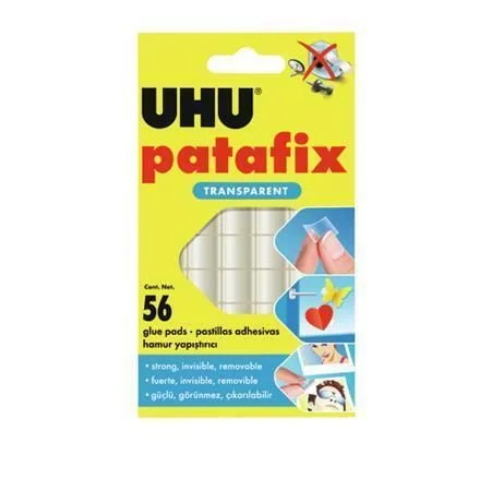 Samolepicí polštářky Patafix, transparentní, 56 ks, oboustranné, UHU 25039 Značkový