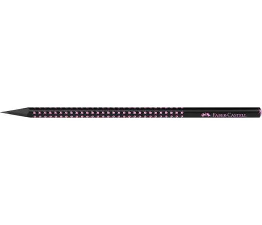 Grafitová tužka Sparkle Midnight, černá / růžová, B, trojhranná, FABER-CASTELL 118258 Top Prodej
