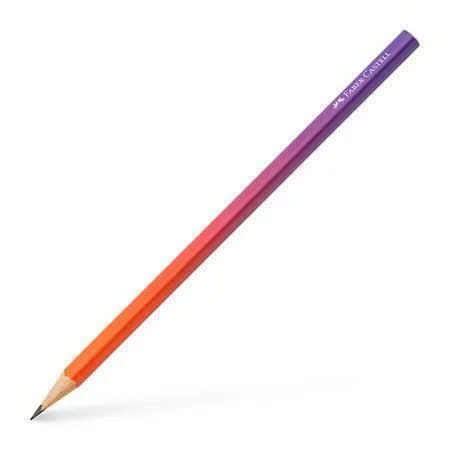 Grafitová tužka Flow, červená/fialová, B, trojhranná, FABER-CASTELL 118404 Poslední Šance
