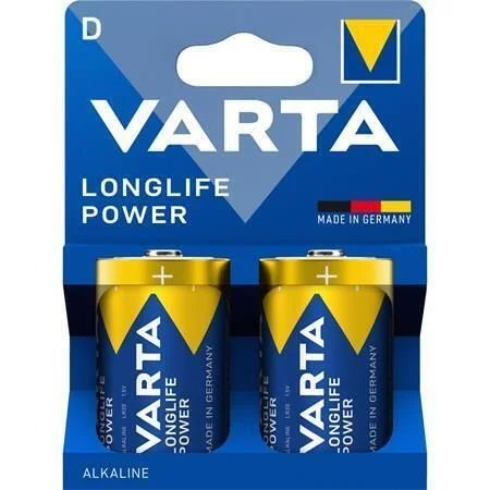 Baterie Longlife Power, Typ D - LR20, 2 ks, bez plastu, VARTA 4920121422 Nová Kolekce