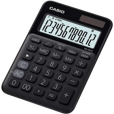 Kalkulačka stolní MS 20UC, černá, 12místný displej, CASIO MS 20 UC BK Odeslání Ihned