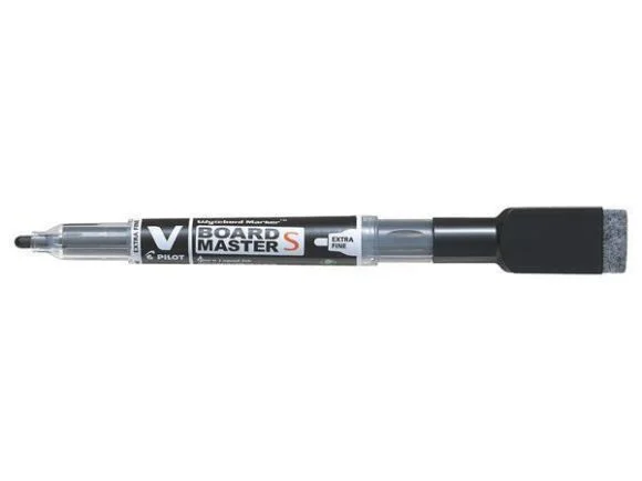 Zlevněný Popisovač na bílou tabuli V-Board Master S, černá, 1,3 mm, EF, s houbičkou, PILOT WBME-VS-EF-B-BG