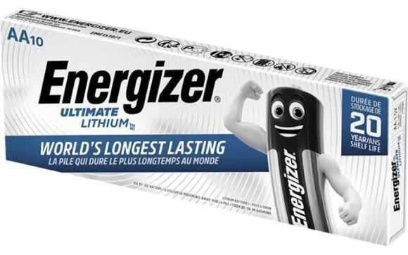 Vysoce Kvalitní Baterie Ultimate Lithium, AA, 10 ks, lithiová, ENERGIZER 7638900343526 ,balení 10 ks