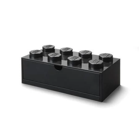 Pouze Dnes Úložný box se zásuvkou Brick 4x2, černá, LEGO 40211733