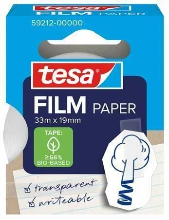 Aktuální Lepicí páska Tesafilm, transparentní, popisovatelná, papírová, 19 mm x 33 m, TESA 59212-00000-00