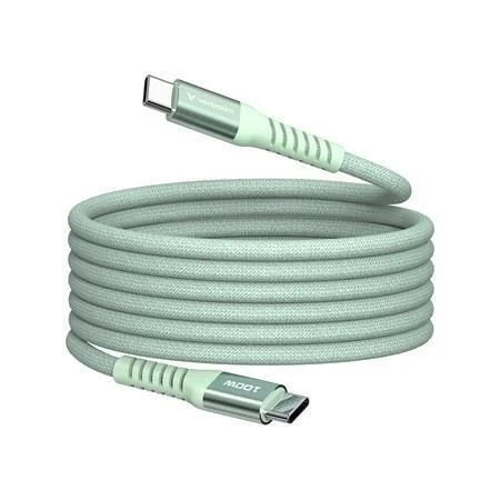 Cenový Hit USB kabel, zelená, USB-C / USB-C, 1,2 m, 100W, magnetický, VERBATIM 31855