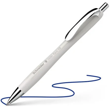 Značkový Kuličkové pero Schneider Slider Rave XB Silver grey - modrá náplň